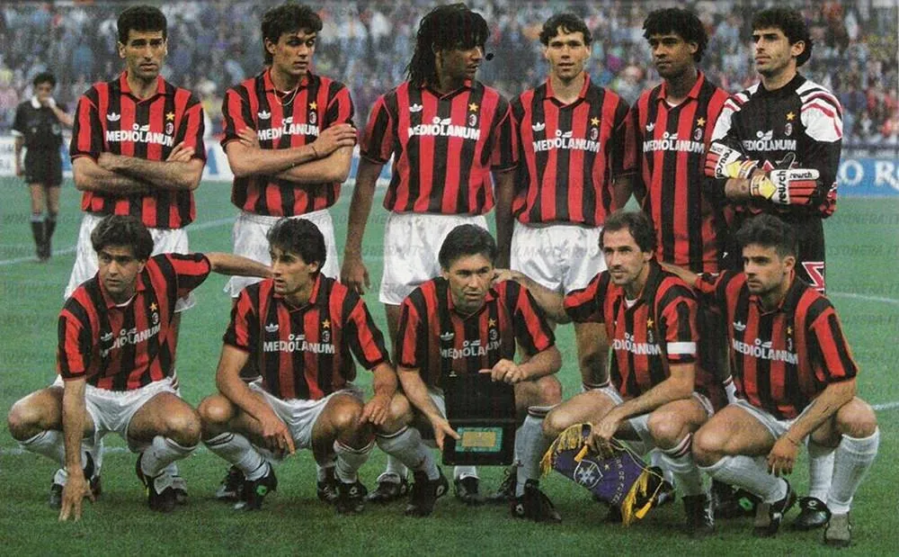 the the AC Milan squad of 1991/92(사진= sportsbreak.com 갈무리).