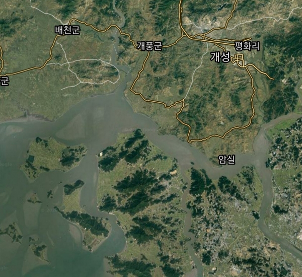 김 씨가 월북한 것으로 추정되는 지역의 위성 사진(사진=구글맵 갈무리)