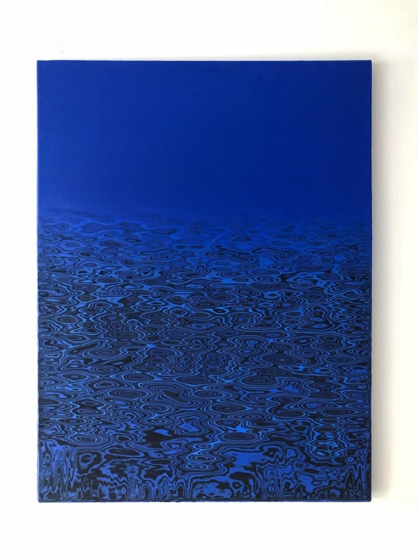 장광범, Reflet. B., 80 x 60cm, Acrylic on canvas, sanding, 2019