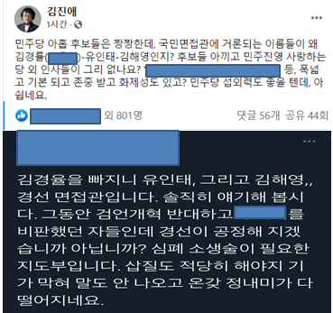 김진애, 최삼일 페이스북 캡쳐