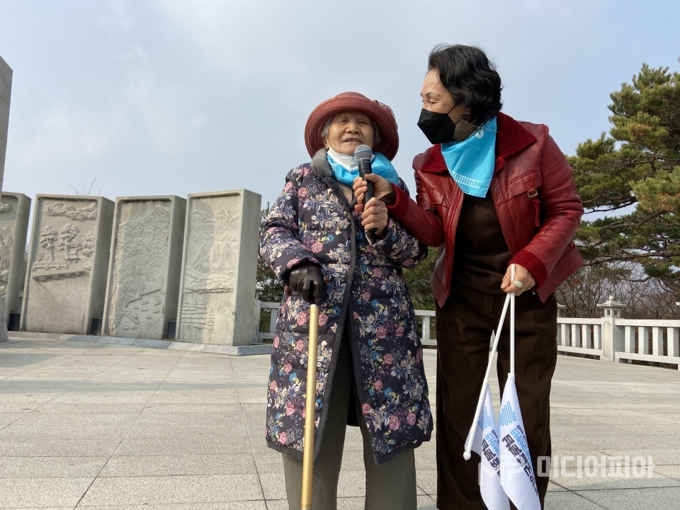 이산가족 이금섬 할머니와 따님 / 사진 촬영=강승혁 전문 기자