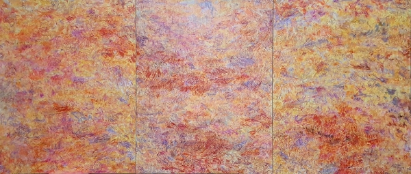 Energertic Flow_01,02,03, acrylic on canvas, 116.8x273cm, 2022