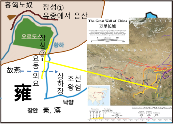 위키백과 '만리장성'에서 캡쳐한 사진을 확대하여 설명함.