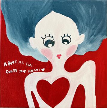 Guard Your Heart / 34.8 x 27.3cm / acrylic on canvas / 갤러리 제공