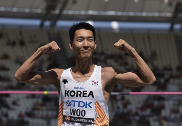 우상혁은 지난 2022년 18회 유진세계육상선수권대회에서 2m35cm를 뛰어 은메달을 따서 두 대회 연속 메달을 노리고 있다.(사진=우상혁 선수 인스타그램 갈무리)