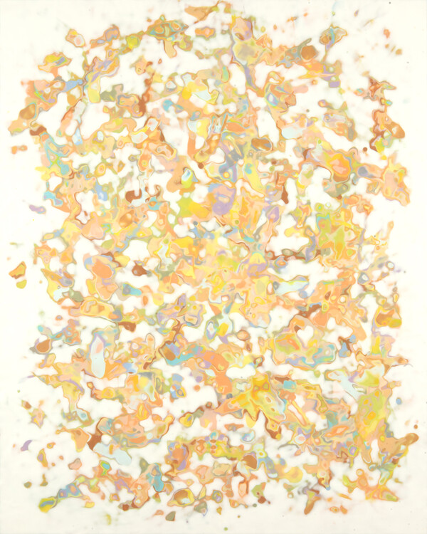 정진서 Jinsuh Jung, 끝없는 샘_111 Fountain_111, 2023, 판넬에 밀랍화 Encaustic on panel, 90.9x72.7cm / 최고운 제공