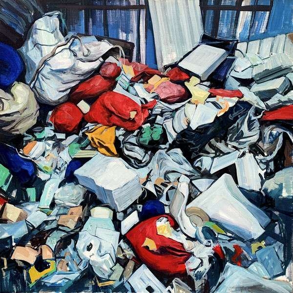 김동진 Kim Dong Jin, Composition, 2017, 캔버스에 유채 Oil on Canvas, 91x91cm / 최고운 제공