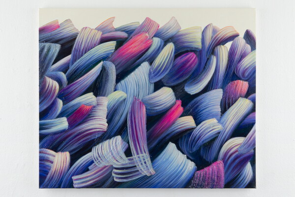 임상빈, Strokes 203, 60.6x72.7cm, acrylic on canvas, 2022 / 최고운 제공