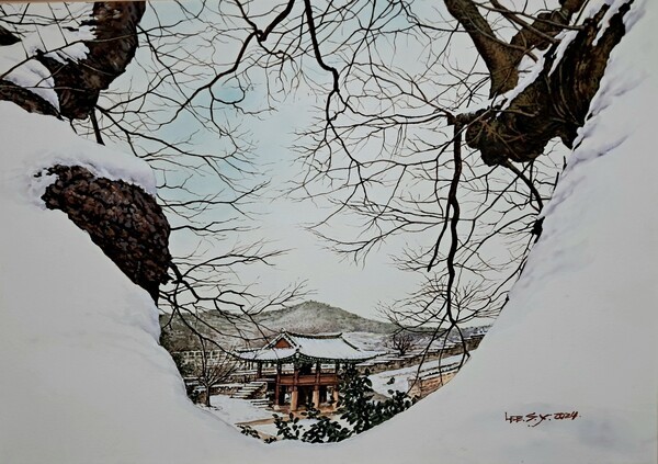 이상윤_설경 90.9x65.1cm / 세계미술작가교류협회 제공